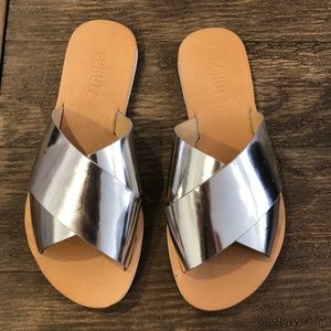 Schutz Metallic Sandals